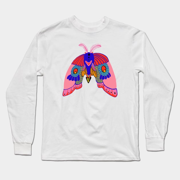 Butterfly (blue) Long Sleeve T-Shirt by ezrawsmith